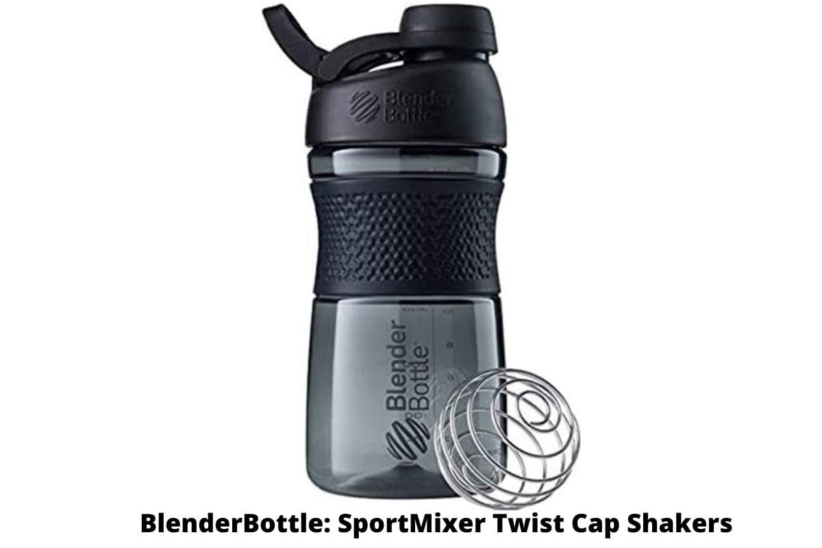 BlenderBottle: Black SportMixer Twist Cap Tritan Grip Protein Shakers